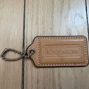 Coach Hang Tag 3” Tan Leather Embossed